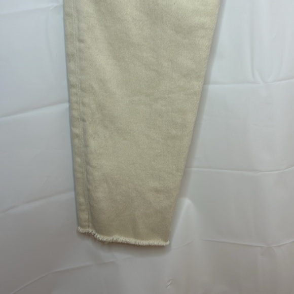 Kensington beige jeans vintage luxe size 4 high rise slim straight cut off hem - Picture 4 of 9